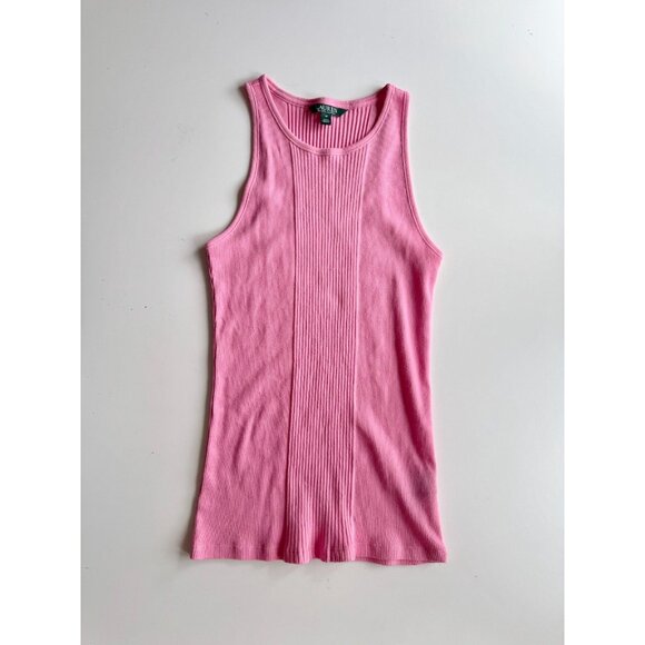 LAUREN RALPH LAUREN Pink Paisley Cotton Voile V-Neck Ruffle Blouse, Size M - Picture 13 of 16